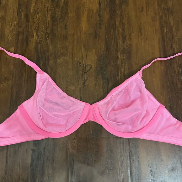 SKIMS Cotton Jersey T-Shirt Bra Sugar Pink Underwired Stretch NWT - Picture 6 of 14